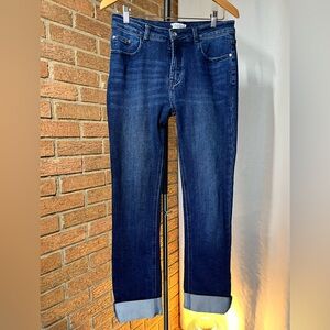 Blue Topic Cuffed straight leg jeans - 11/12